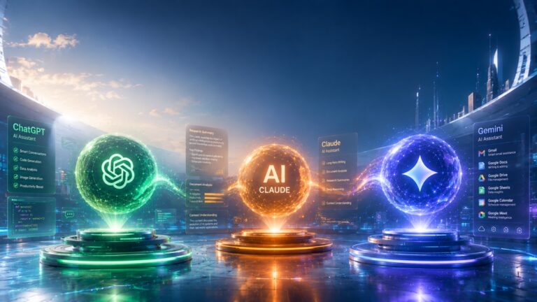ChatGPT vs Claude vs Gemini 2026 comparison chart on AllViewPoint