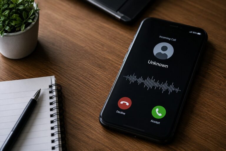 Guide explaining how to protect yourself from AI voice cloning scams, fake emergency calls, and WhatsApp voice fraud